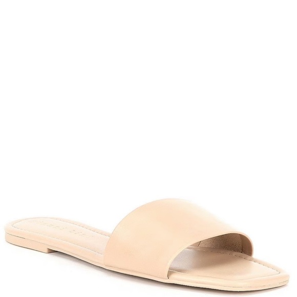 Gianni Bini Cobi leather slides sandals Sandy Beach Sz 10 M new - Picture 1 of 5